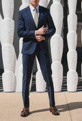 Edward 404 Blue Wool Suit Trouser