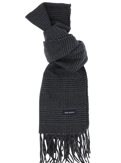 Navy Checked Scarf