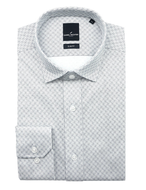 Sel Light Grey Pattern Shirt