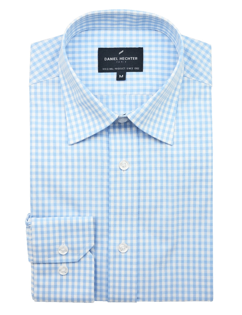 Jacque Business Blue Gingham Shirt
