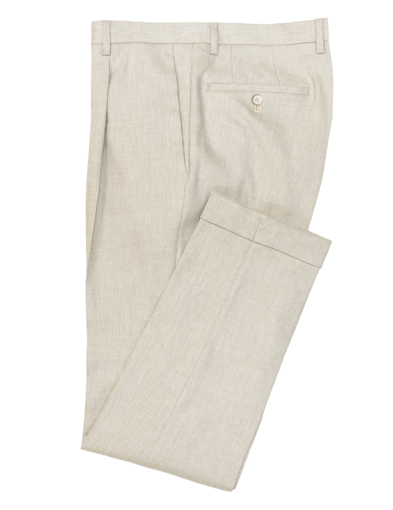 Edward 339 Sand Linen Trouser