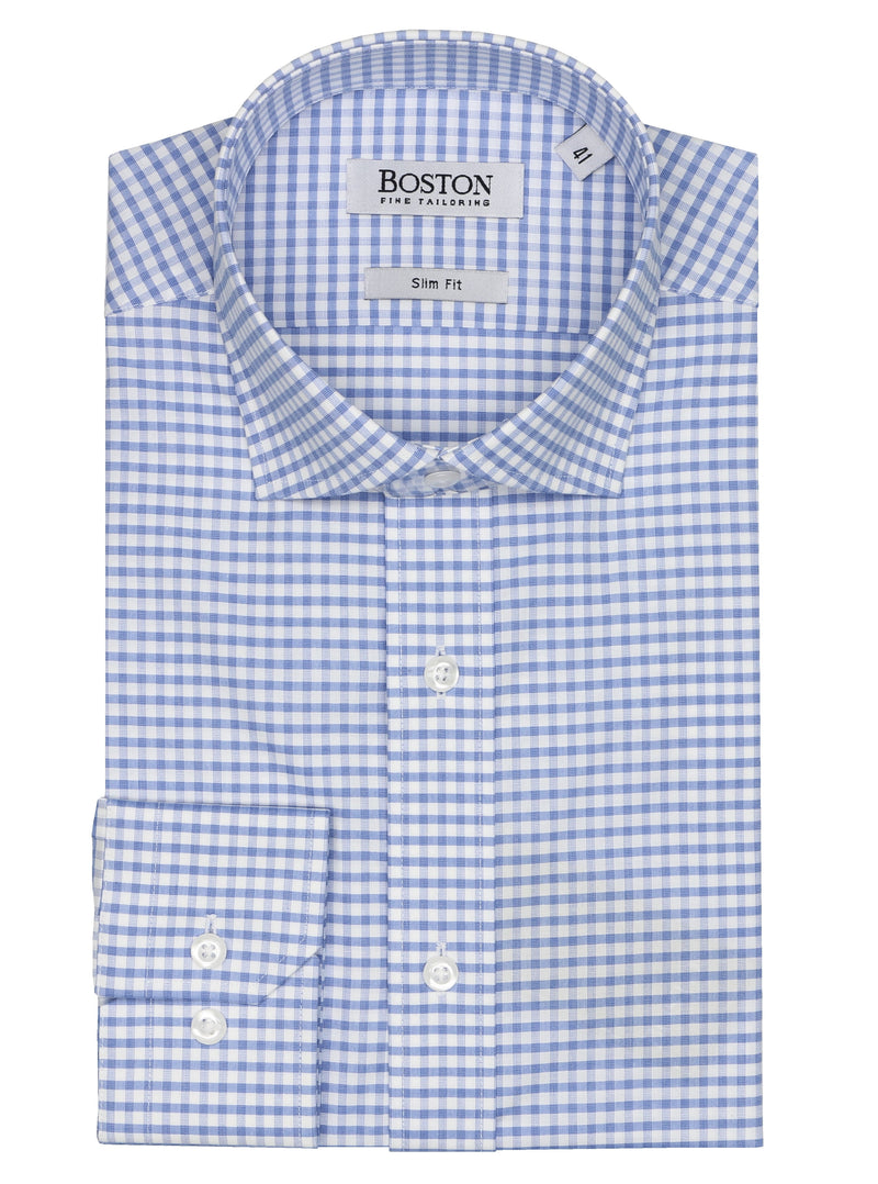 Liberty Business Blue Checked Shirt