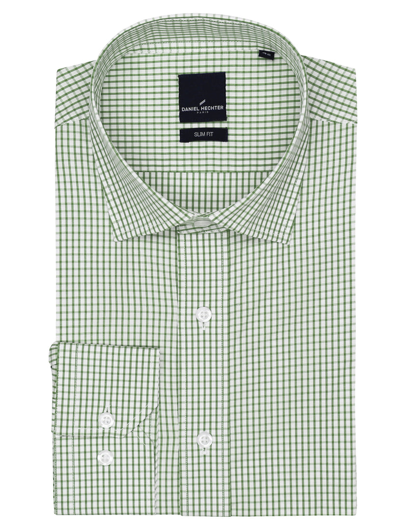 Jacque Business Green Checked Shirt