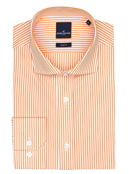 Jacque Business Orange Striped Shirt