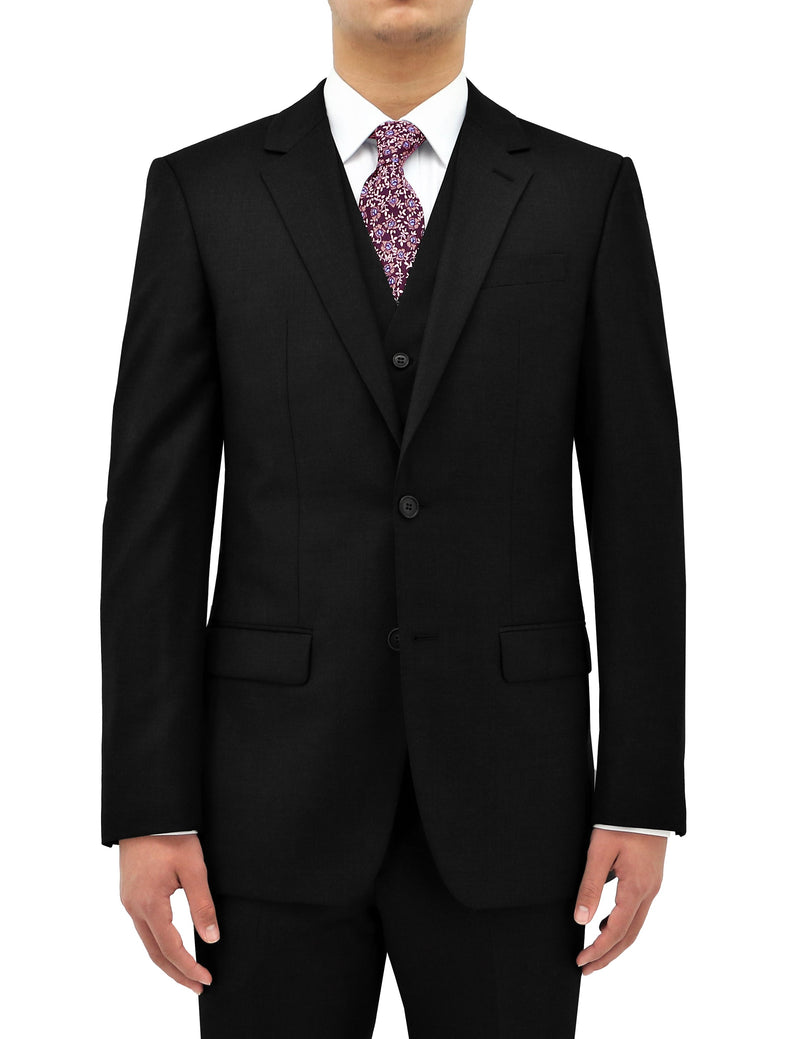Michel 106 Black Wool Suit Jacket