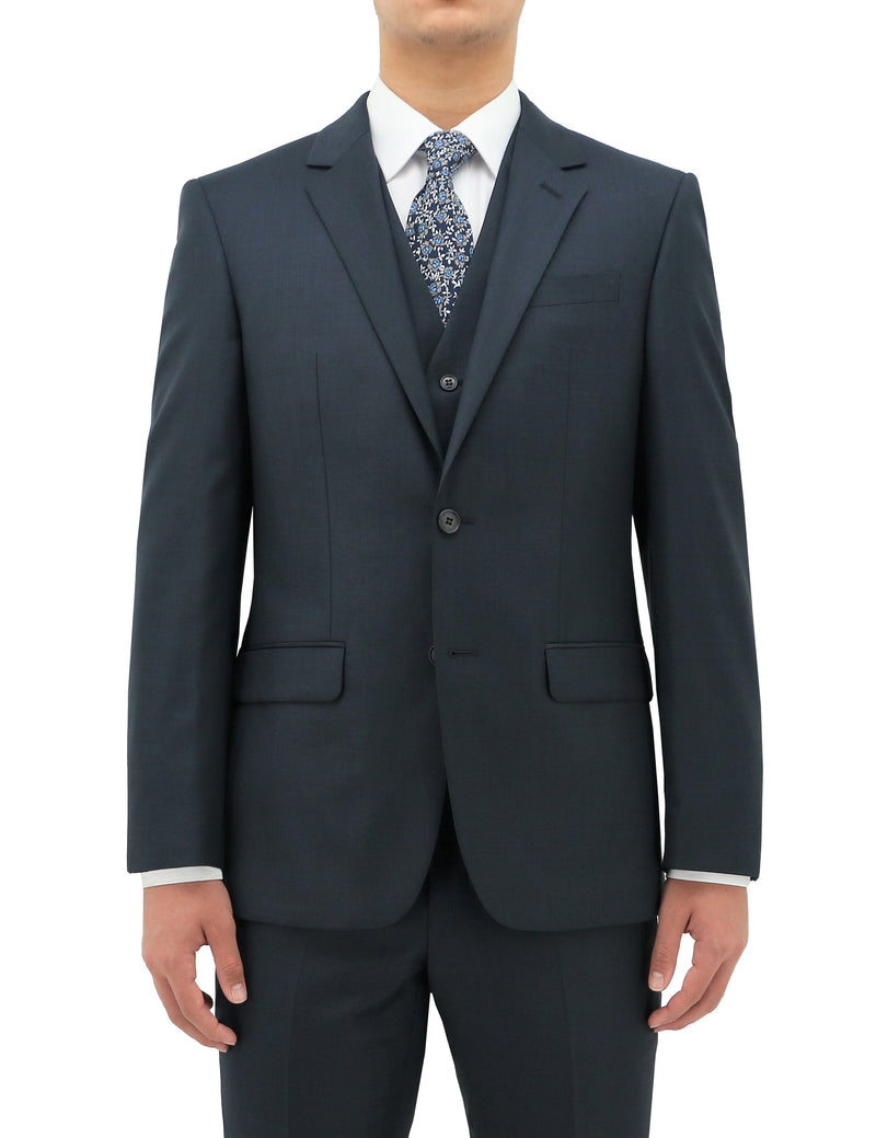 Michel 106 Oxford Blue Wool Suit Jacket
