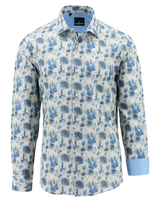 Vogue Blue Floral Printed Shirt