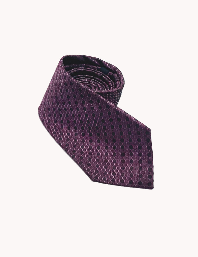 Purple Beehive Silk Tie